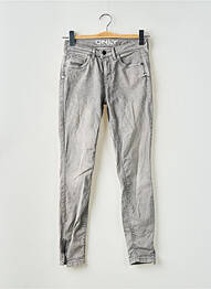 Jeans coupe slim poches gris ONLY femme