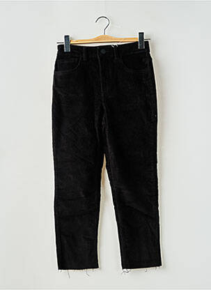 Pantalon droit fermeture zippée sous rabat boutonné noir ONLY femme