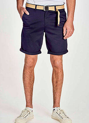 Bermuda tissage popeline taille normale bleu JACK & JONES homme