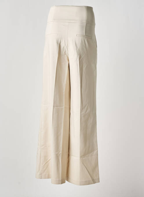 Pantalon flare coupe évasée beige MORGAN femme
