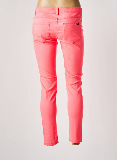 Pantalon 7/8 fermeture zippée sous rabat boutonné rose ONLY femme