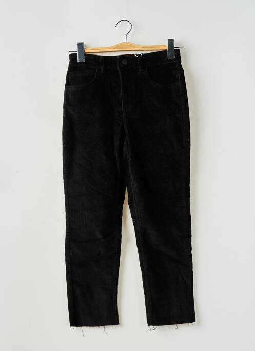 Pantalon droit fermeture zippée sous rabat boutonné noir ONLY femme