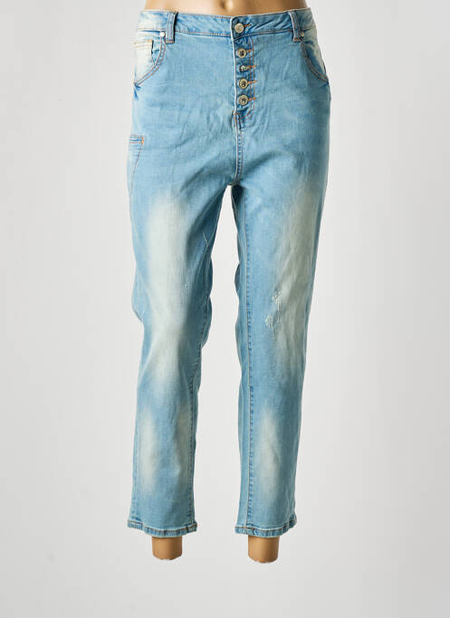 Jeans coupe droite bleu ASTRID BLACK LABEL pour femme