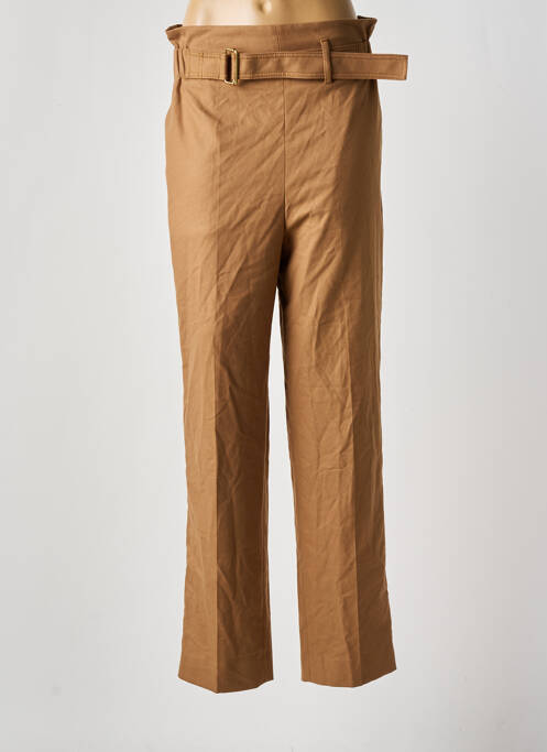 Pantalon droit marron DEUX. BY ELINE DE MUNCK pour femme
