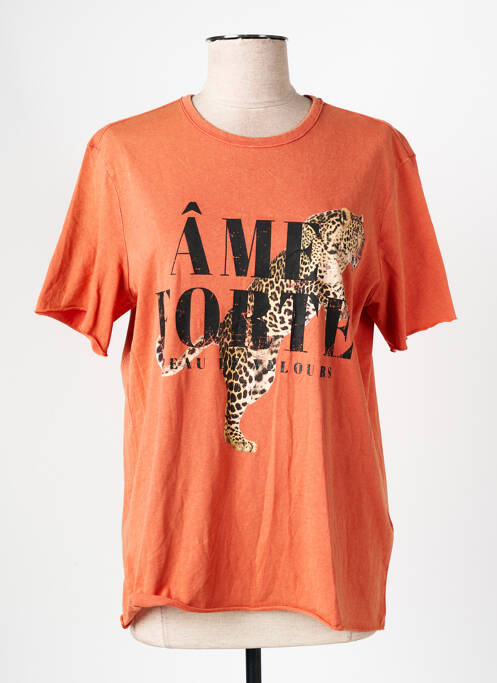T-shirt orange ONLY pour femme