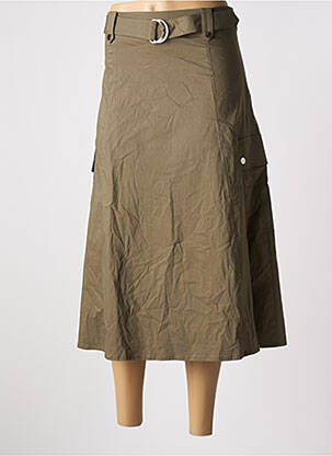 Jupe mi-longue taille à pinces vert MORE & MORE femme