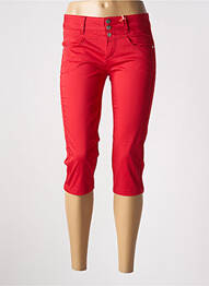 Corsaire tissage popeline taille basse rouge STREET ONE femme