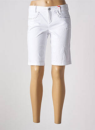Bermuda slim taille basse blanc STREET ONE femme