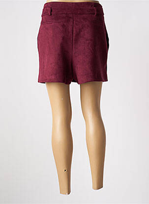Short taille à pinces taille haute rouge NAF NAF femme