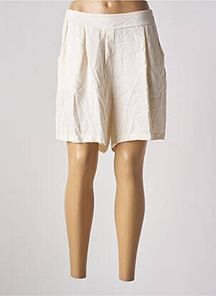 Short taille élastique taille haute beige MEXX femme