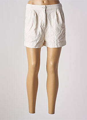 Short taille à pinces taille haute beige MANGO femme