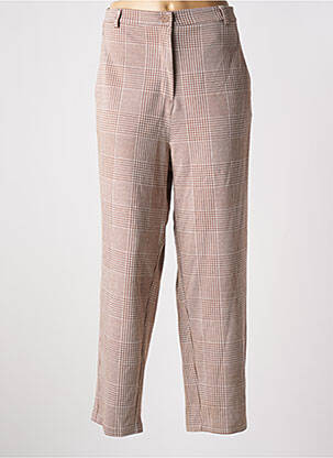 Pantalon droit stretch taille normale beige TOM TAILOR femme