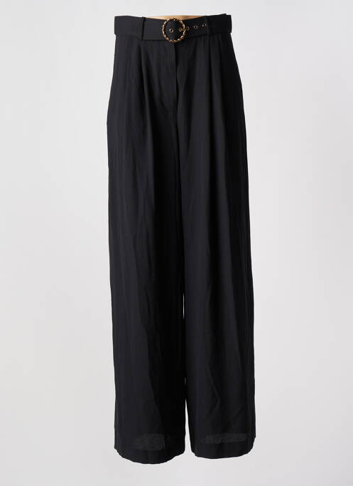 Pantalon droit tissage crêpe taille normale noir MANGO femme