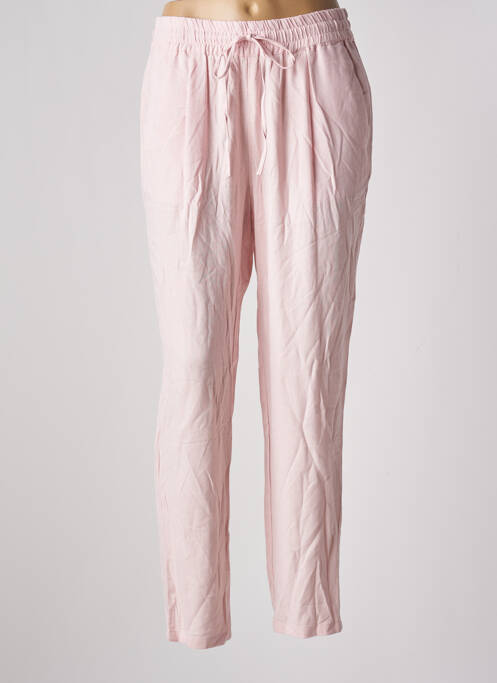 Pantalon chino tissage popeline taille normale rose VERO MODA femme