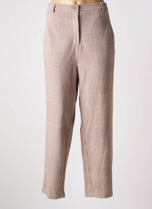 Pantalon droit stretch taille normale beige TOM TAILOR femme