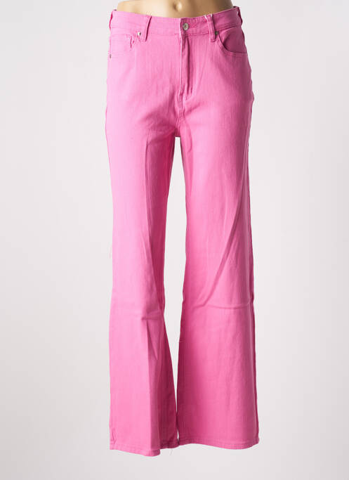 Jeans coupe droite rose HAILYS pour femme