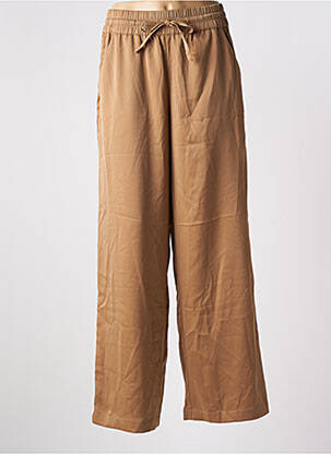 Pantalon droit taille élastique taille normale marron AWARE BY VERO MODA femme