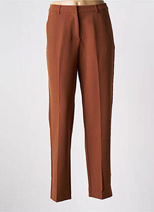 Pantalon chino taille normale taille normale marron ONLY femme