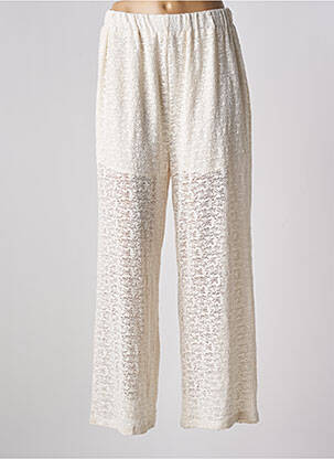 Pantalon droit taille élastique taille normale beige LA MAISON PAR MOLLY BRACKEN femme