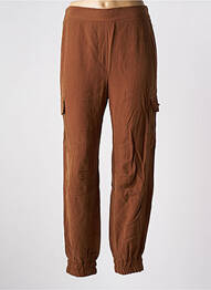 Pantalon cargo taille élastique taille normale marron BELLITA femme