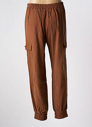Pantalon cargo taille élastique taille normale marron BELLITA femme