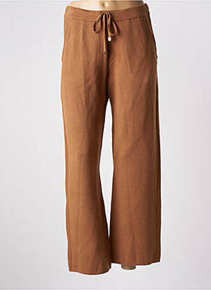 Pantalon droit stretch taille normale marron VERO MODA femme