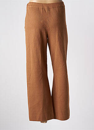 Pantalon droit stretch taille normale marron VERO MODA femme
