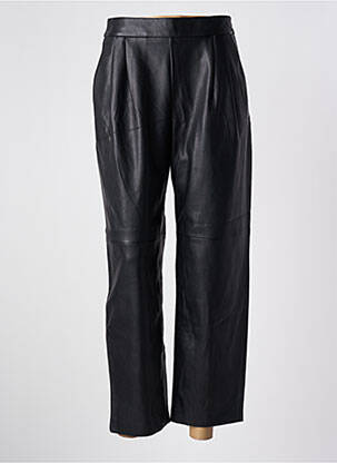 Pantalon droit taille normale taille normale noir MANGANO femme
