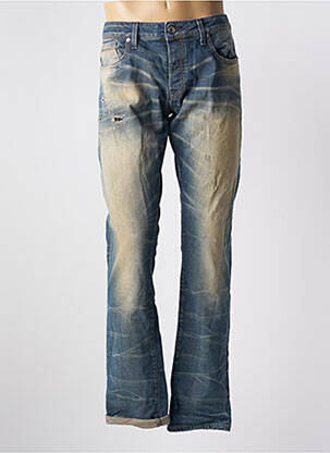 Jeans coupe droite effet usé délavé taille normale bleu R.D.D (ROYAL DENIM DIVISION) homme