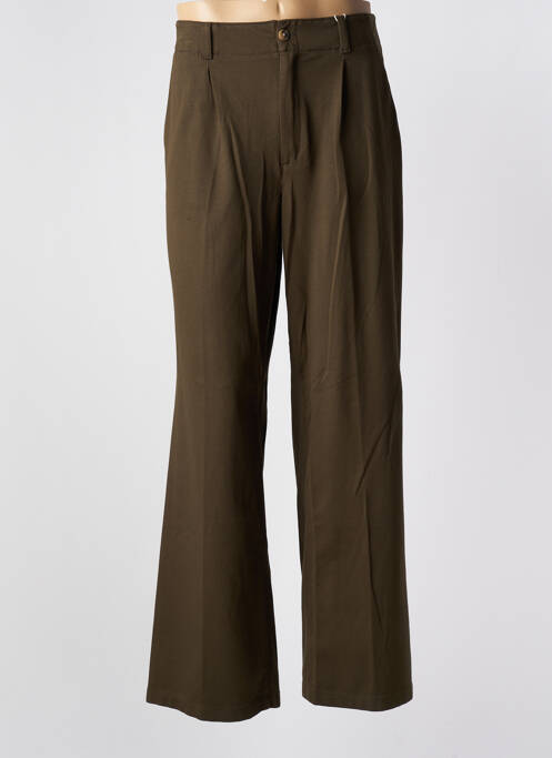 Pantalon chino fermeture zippée sous rabat boutonné taille normale vert S.OLIVER femme