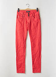 Pantalon slim taille basse taille basse rouge MADONNA femme