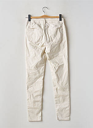 Pantalon slim tissage popeline taille normale beige VERO MODA femme