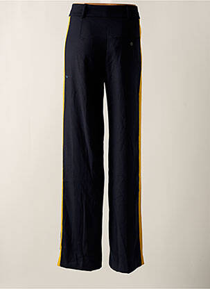 Pantalon droit fermeture zippée sous rabat avec crochet noir MANGO femme