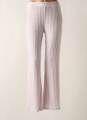 Pantalon droit taille élastique violet ONLY femme