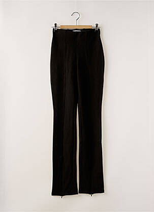 Pantalon droit taille élastique noir MANGO femme