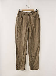 Pantalon flare fermeture zippée sous rabat boutonné vert GUESS femme