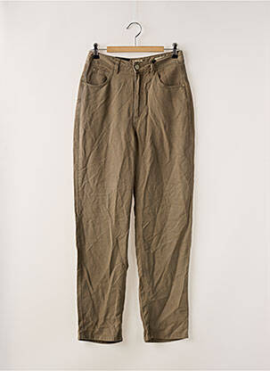 Pantalon flare fermeture zippée sous rabat boutonné vert GUESS femme