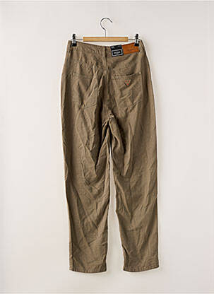 Pantalon flare fermeture zippée sous rabat boutonné vert GUESS femme