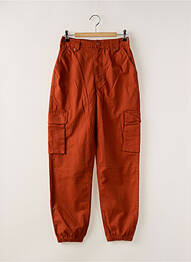Pantalon cargo taille élastique orange VANS femme