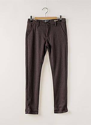 Pantalon slim fermeture zippée sous rabat boutonné gris PETROL INDUSTRIES fille