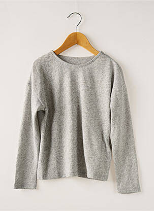 Pull coupe droite manches longues gris KIDS ONLY fille