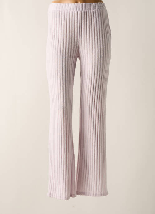 Pantalon droit taille élastique violet ONLY femme