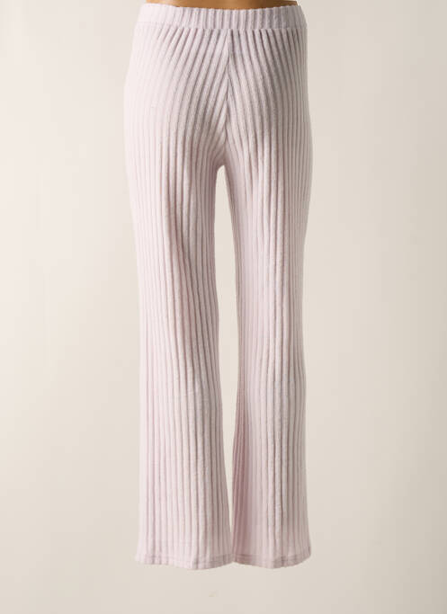 Pantalon droit taille élastique violet ONLY femme