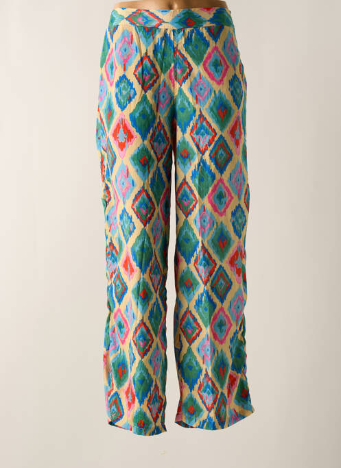 Pantalon droit vert GOLD & SILVER pour femme