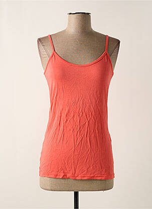 Top coupe cintrée fines bretelles orange clair VIE NOCTURNE femme