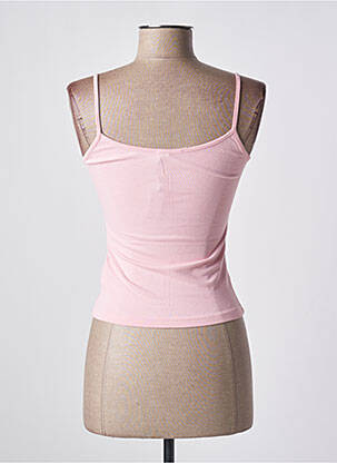 Top coupe cintrée fines bretelles rose RENDEZ-VOUS femme