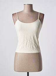 Top coupe cintrée fines bretelles beige clair RENDEZ-VOUS femme