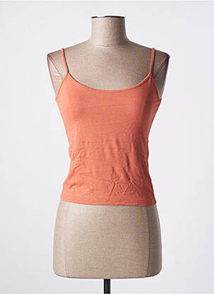 Top coupe cintrée fines bretelles orange RENDEZ-VOUS femme
