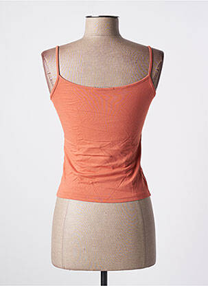 Top coupe cintrée fines bretelles orange RENDEZ-VOUS femme