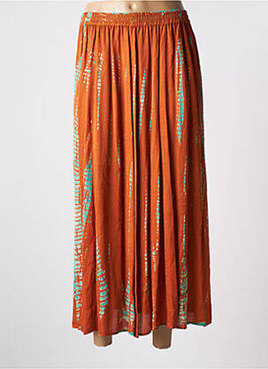 Jupe longue imprimé fantaisie marron BELLA JONES femme